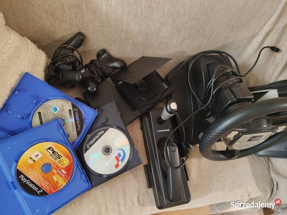 Konsola Sony 2 czarna kierownica 2 pady i gry Warszawa