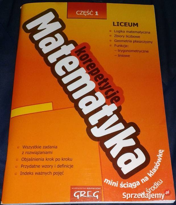 Matematyka korepetycje Liceum Część 1 Robert Chełm