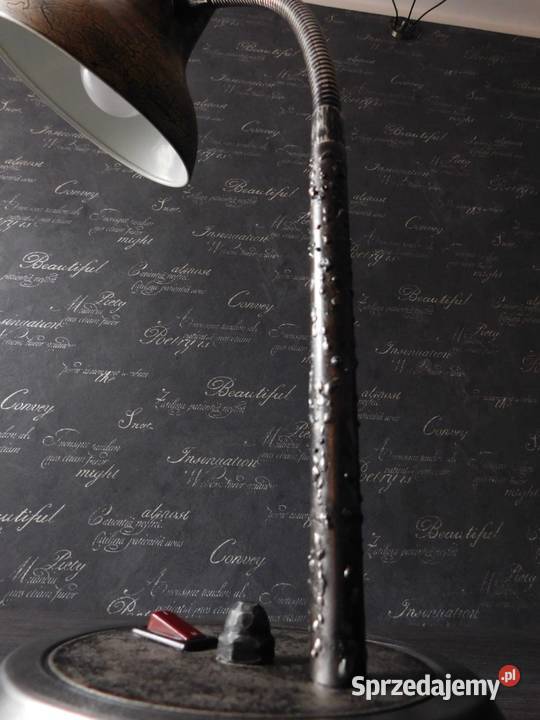 Lampa biurkowa PRL metamorfoza Słupsk