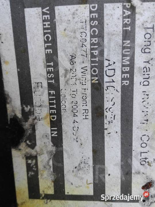 Audi A6 20012004 błotnik przedni prawy nie Motoryzacja sprzedam