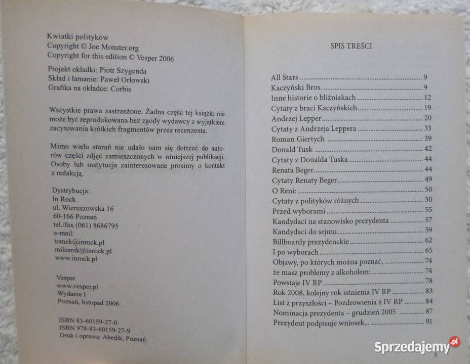 Kwiatki polityków czyli spj dziadu Warszawa
