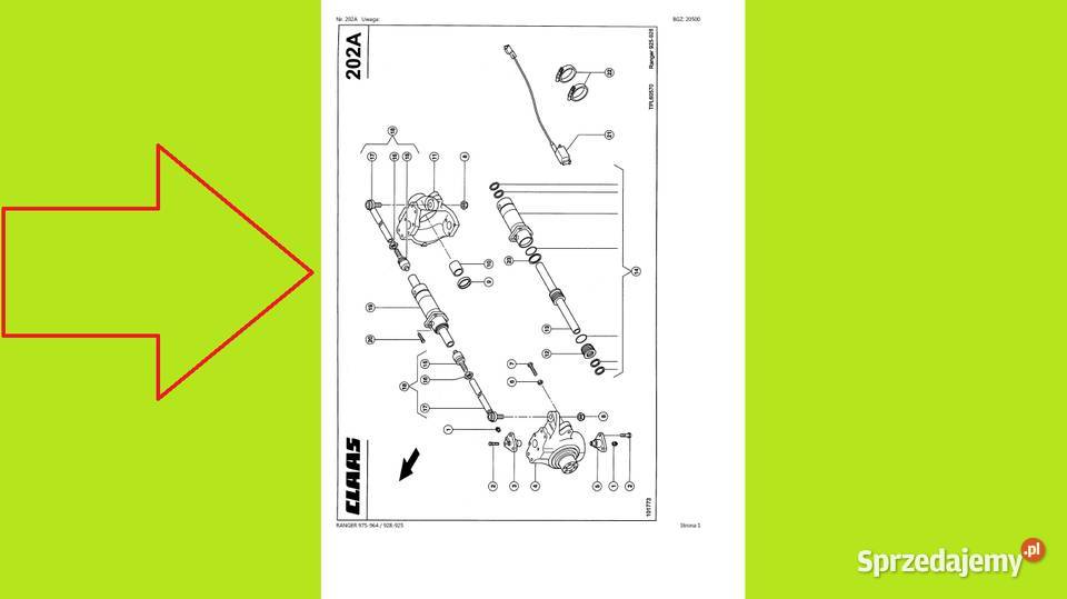 CLAAS RANGER 975964 928925 katalog części Polsku Gdańsk