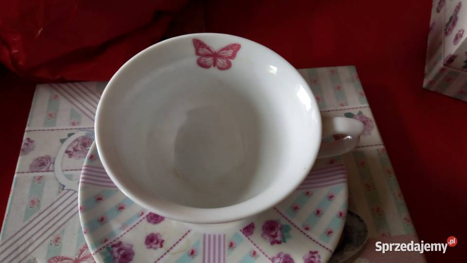 Komplet dwie porcelana ręcznie malowane Cudo Warszawa