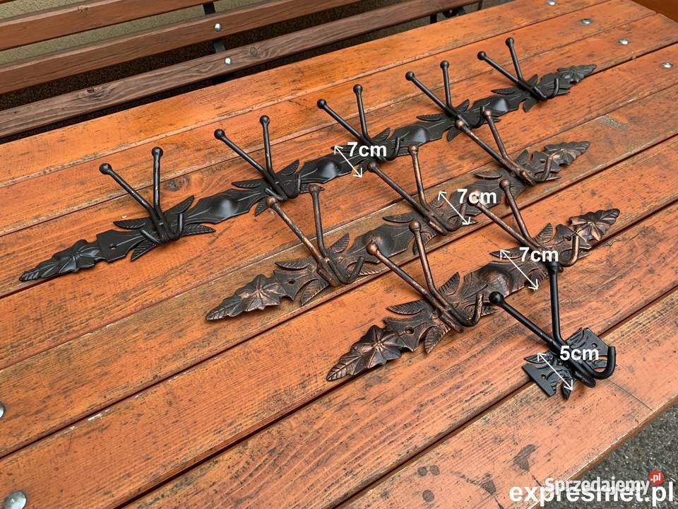 KUTY Wieszak ścienny do przedpokoju Metalowy Rzeszotary