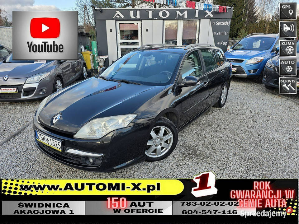 Renault Laguna 20 Benzyna Navi Hak Zadbany Rok produkcji 2008 Świdnica
