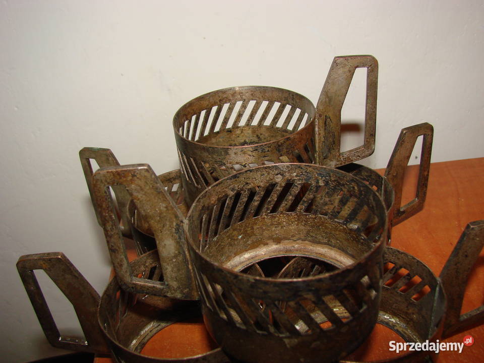 koszyki na szklanki plater PRL pomorskie Pruszcz Gdański