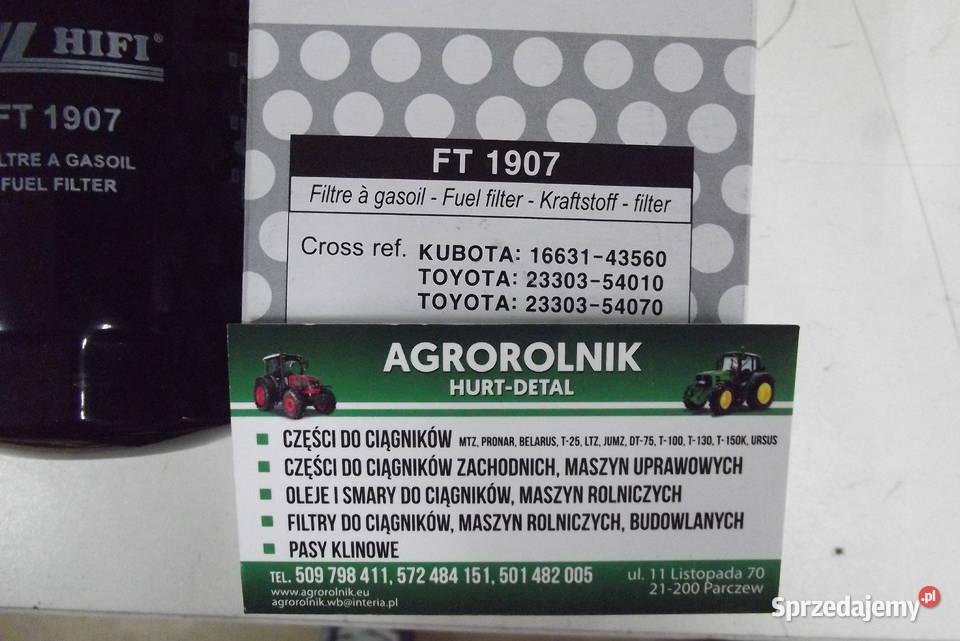 Filtr paliwa Hifi FT 1907 Kubota Mccormick Parczew sprzedam