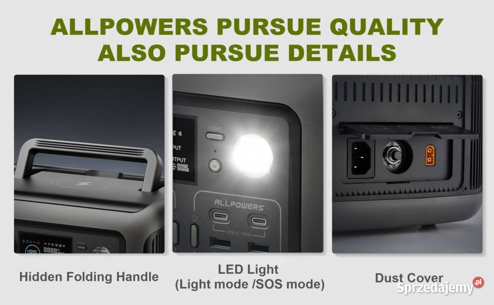 Allpowers 299Wh 600W Magazyn energii POWERBANK Warszawa