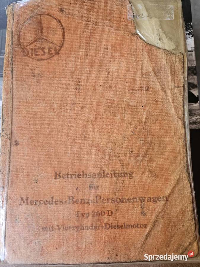 Książka serwisowa mercedes 260 diesel 196
