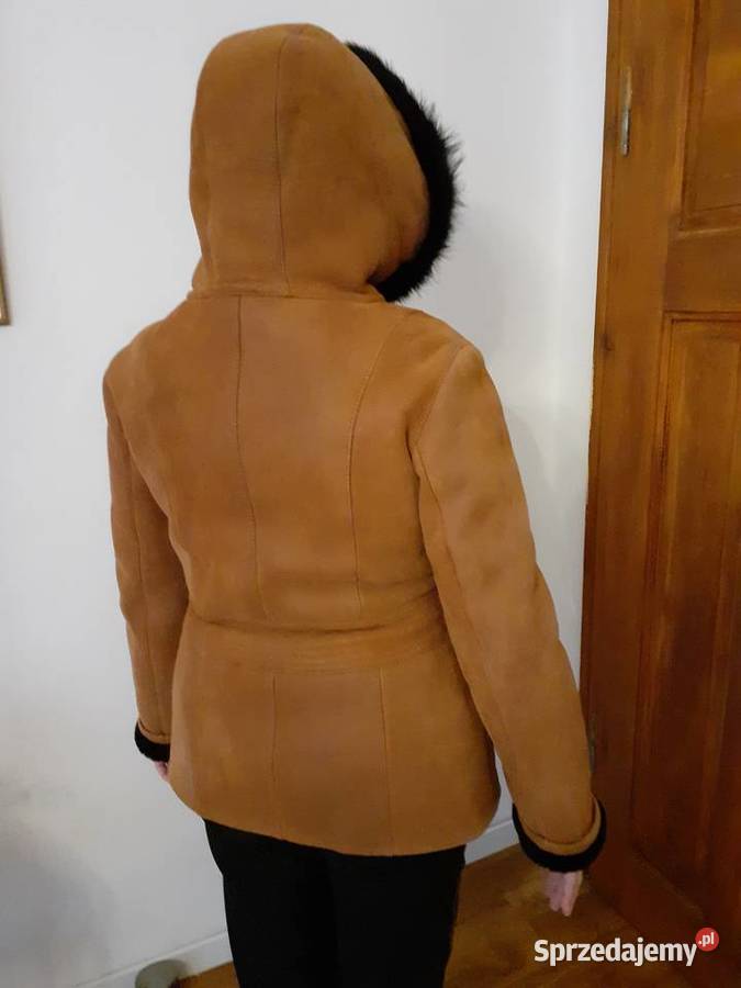 Kurtka skórzana z owczej skóry z kapturem 800 Chorzów