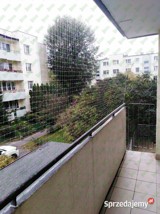 Bezinwazyjny montaż KOCIA SIATKA NA BALKON mazowieckie Warszawa usługi dla zwierząt