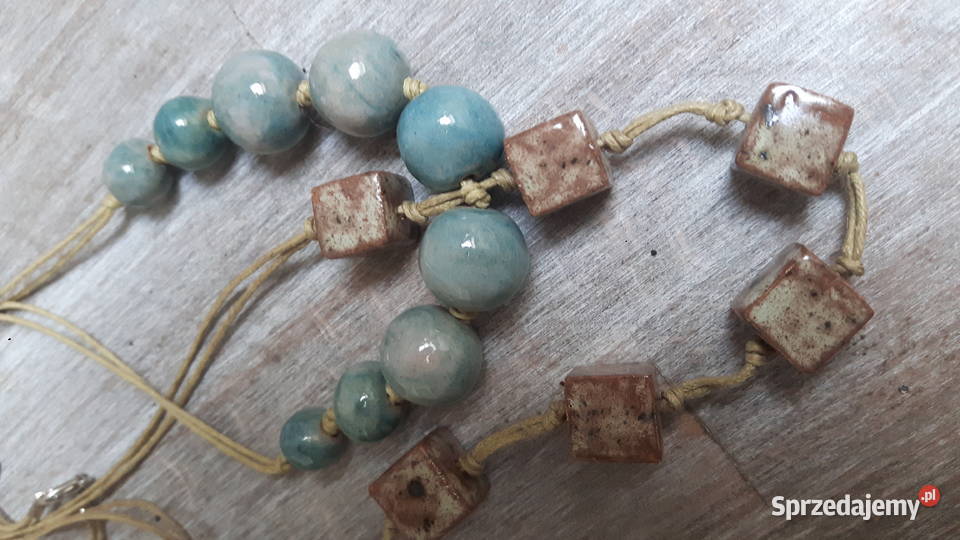Naszyjnik ceramiczny ręcznie wykonany Naszyjniki Otwock