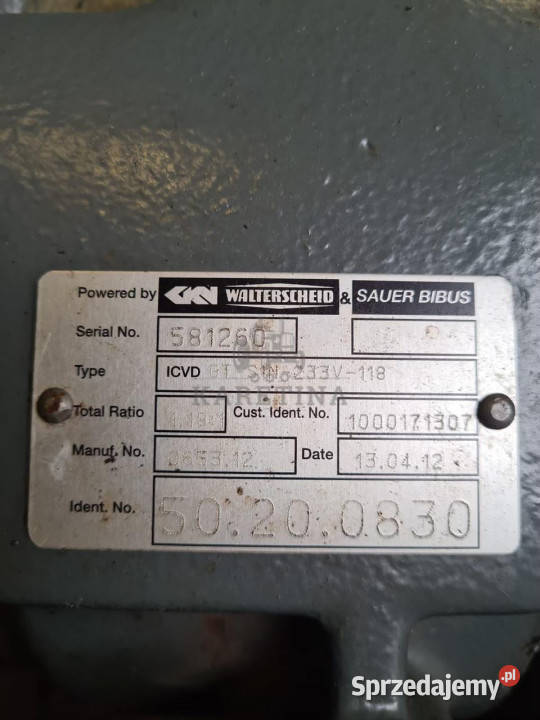 Walterscheid Sauer Bibus ICVD GTS1N233V118 Jastrzębniki