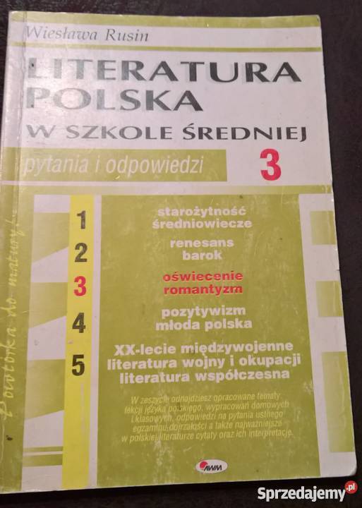 Streszczenia Lektur Z Klas 7 I 8 Streszczenia lektur Wrocław - Sprzedajemy.pl
