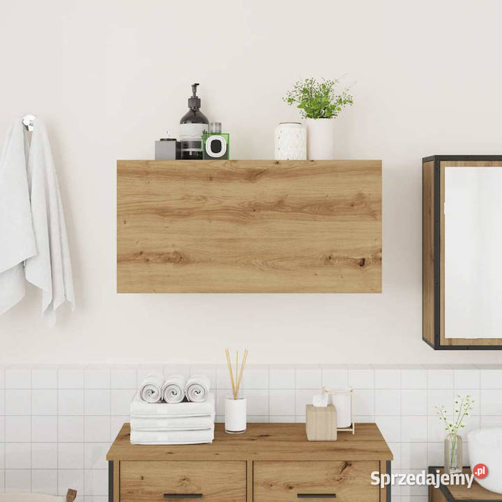 Wisząca szafka łazienkowa dąb artisan 80x25x40 Warszawa