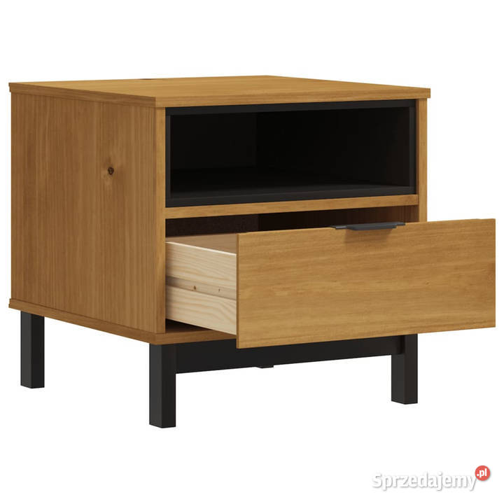 Stolik boczny FLAM 50x50x50 lite drewno sosnowe