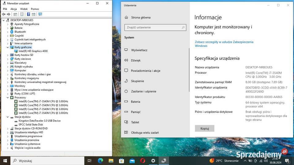 NOWY Dell Latitude E5530 i7 8GbDDR 256SSD Ćmielów