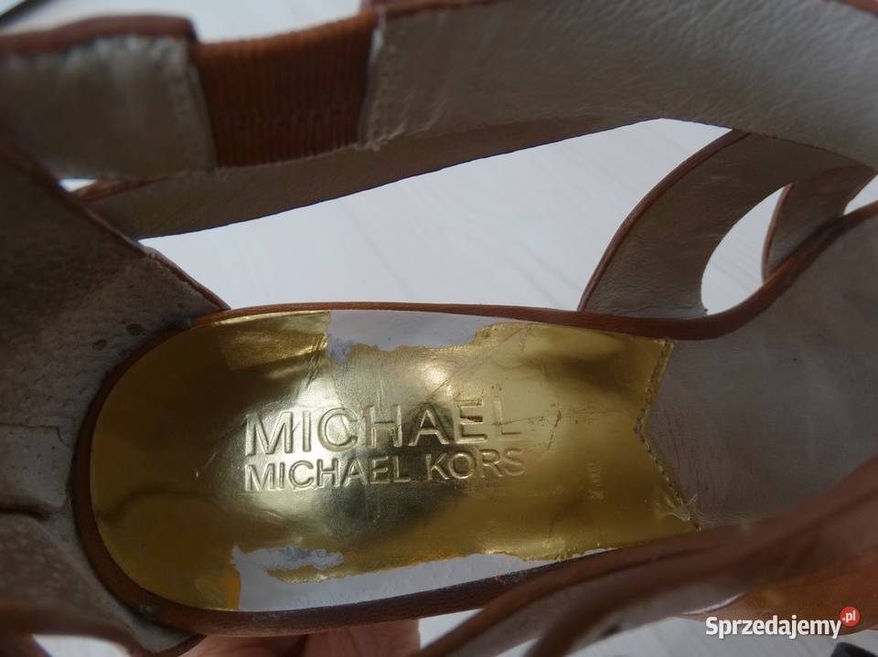 Buty Sandały Skórzane Skóra Naturalna Camelowe Łomża