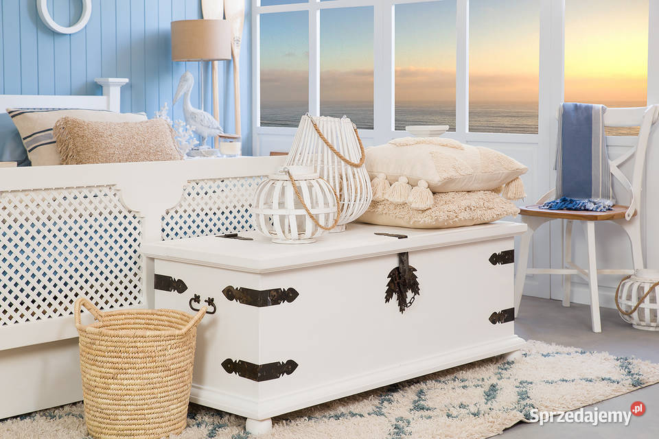 Biała skrzynia drewniana COS 04 Maków Podhalański