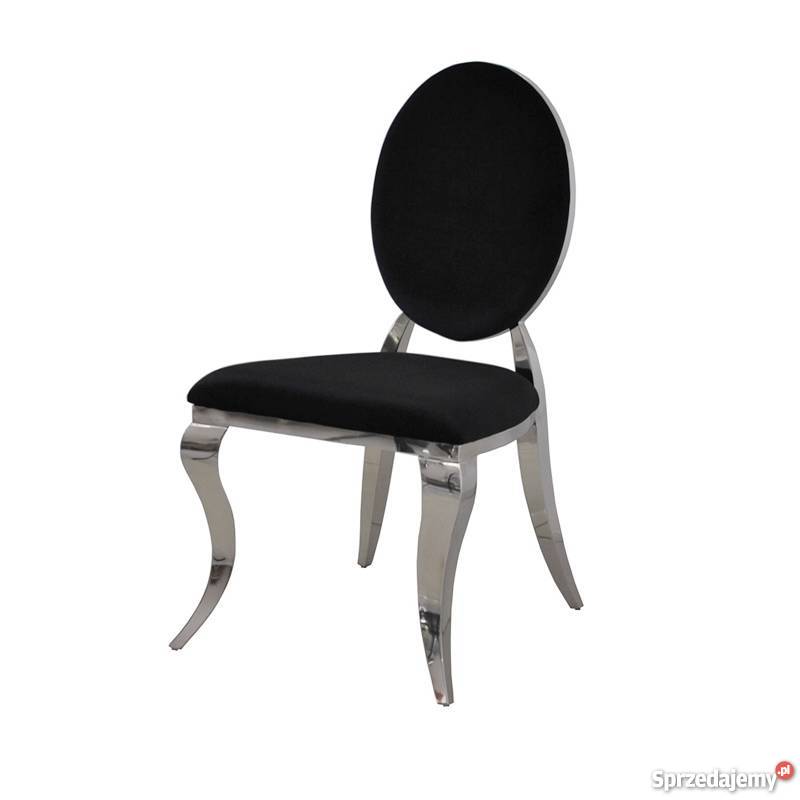 Krzesło Ludwik II Black krzesła glamour krzesła tapicerowane