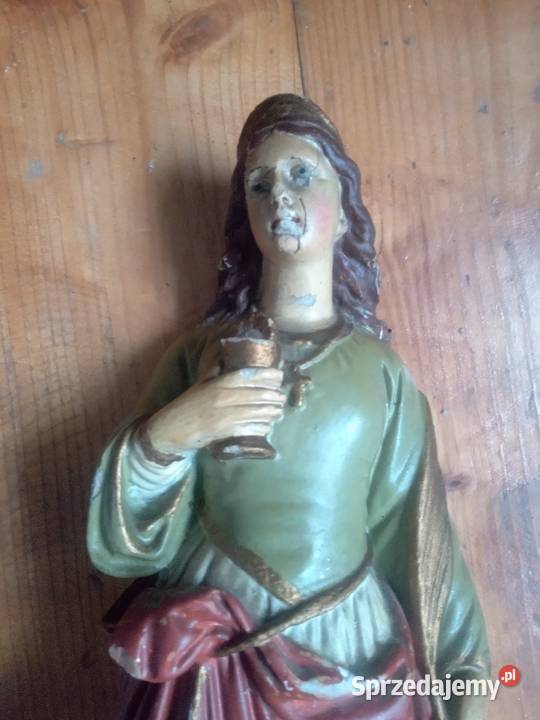 Stara figura Sw Barbara Gdów