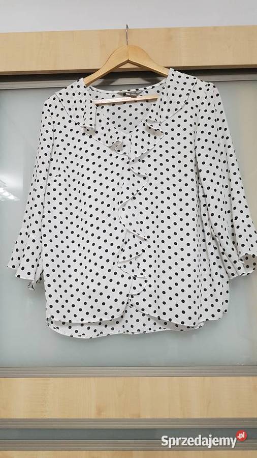 Bluzka w groszki Dorothy Perkins 44 biały Nowy Sącz