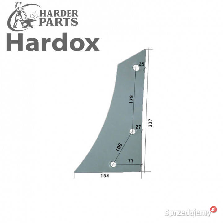 Pierś HARDOX 959435L 141161 części do pługa Suwałki