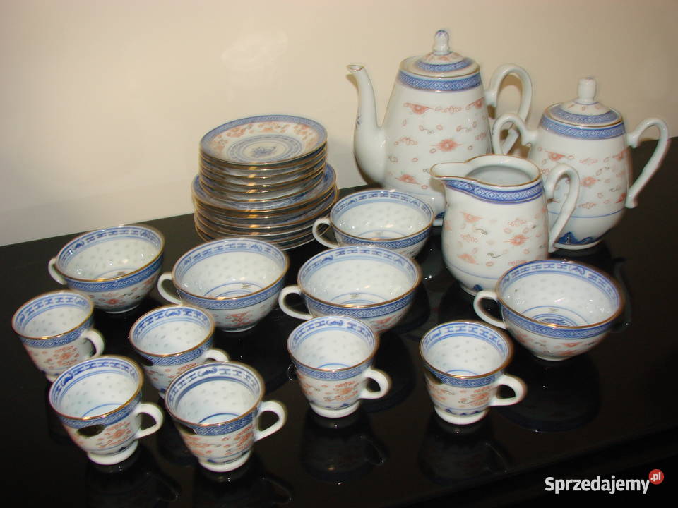 serwis kawowo herbaciany porcelana ryżowa Pruszcz Gdański