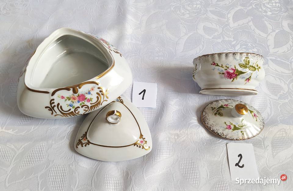 Szkatułki porcelana polska puzderka 2 opolskie Opole