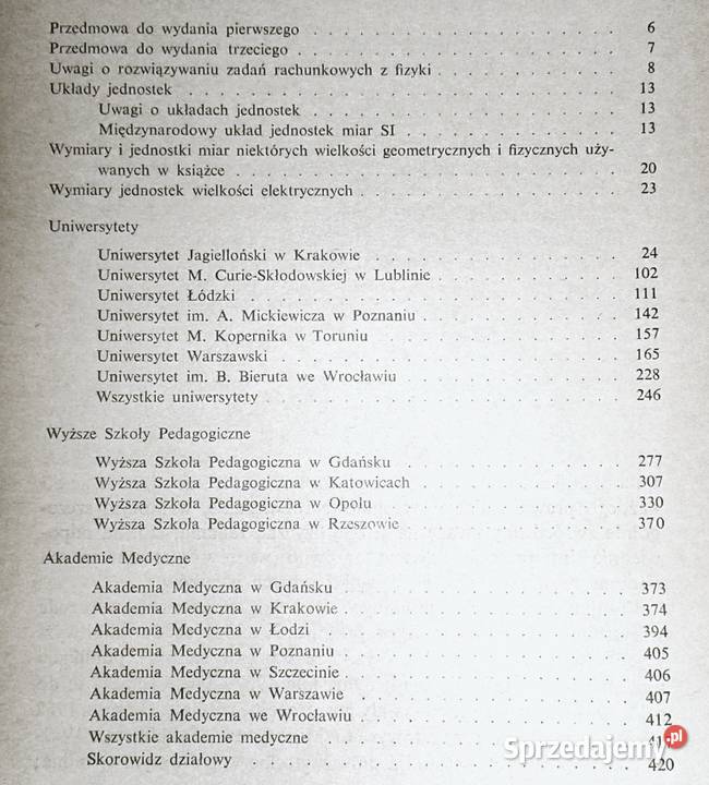 Tematy egzaminów wstępnych z fizyki W Góral T Pozostałe Chełm