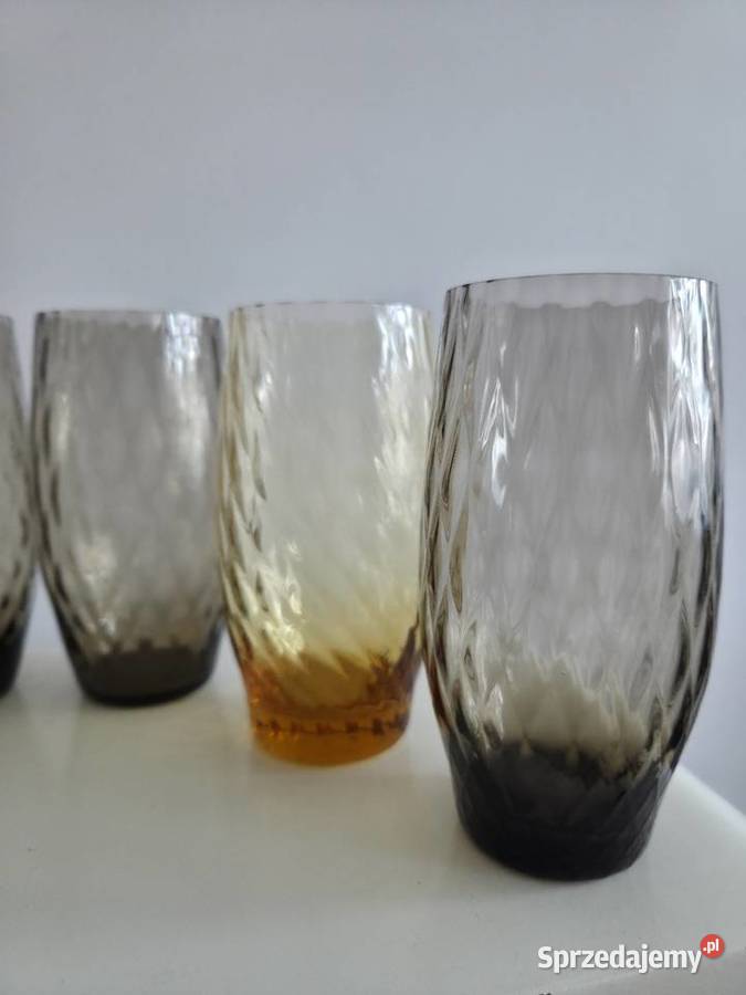 Szklanki PRL vintage Poznań
