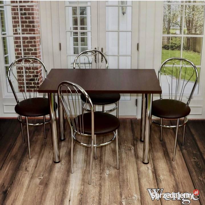 Zestaw Stół kuchenny 100 x 60 4 krzesła WYSYŁKA Syców