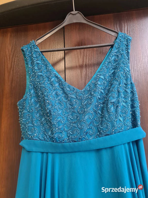 Szybka Wyprzedaż turkusowa wieczorowa sukienka śląskie Sosnowiec sprzedam