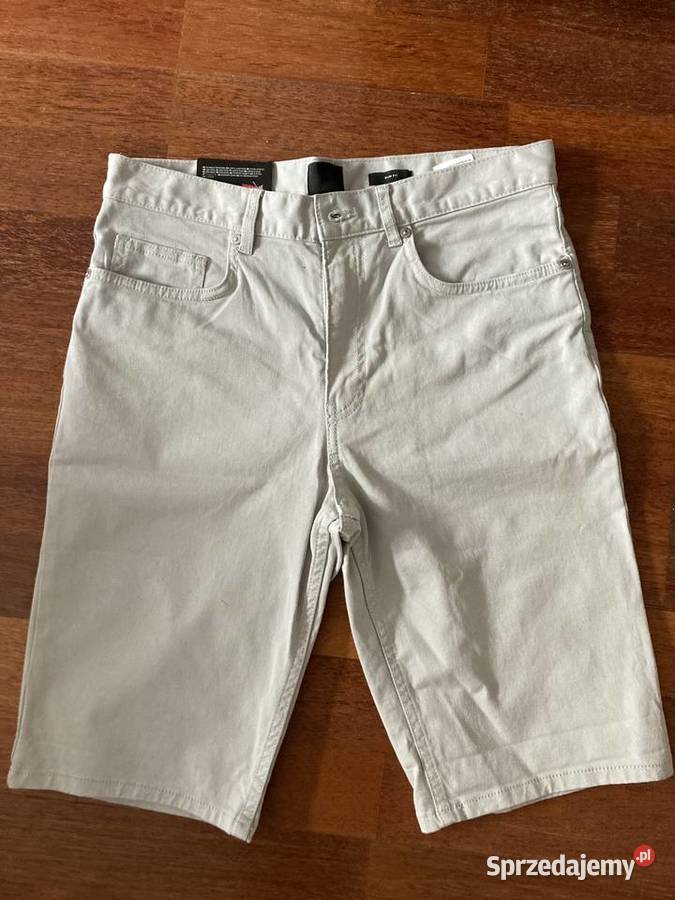 Krótkie spodenki męskie nowe HM jasnoszare slim mazowieckie Warszawa