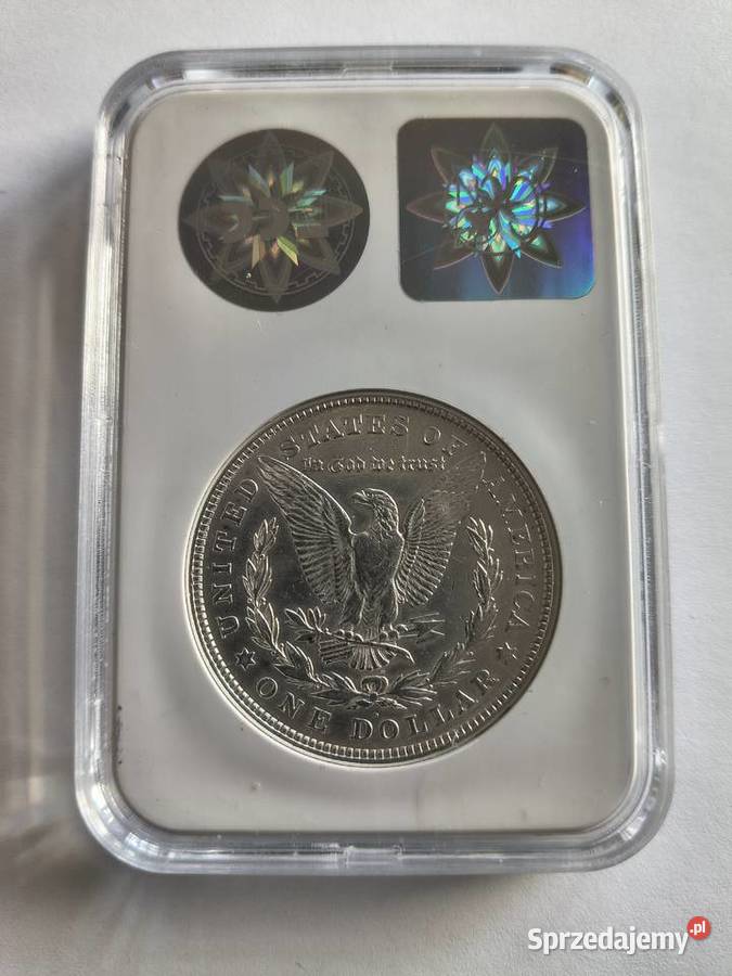 USA 1 dolar Morgan 1921 D srebro Ag 900 nota AU zachodniopomorskie Szczecin