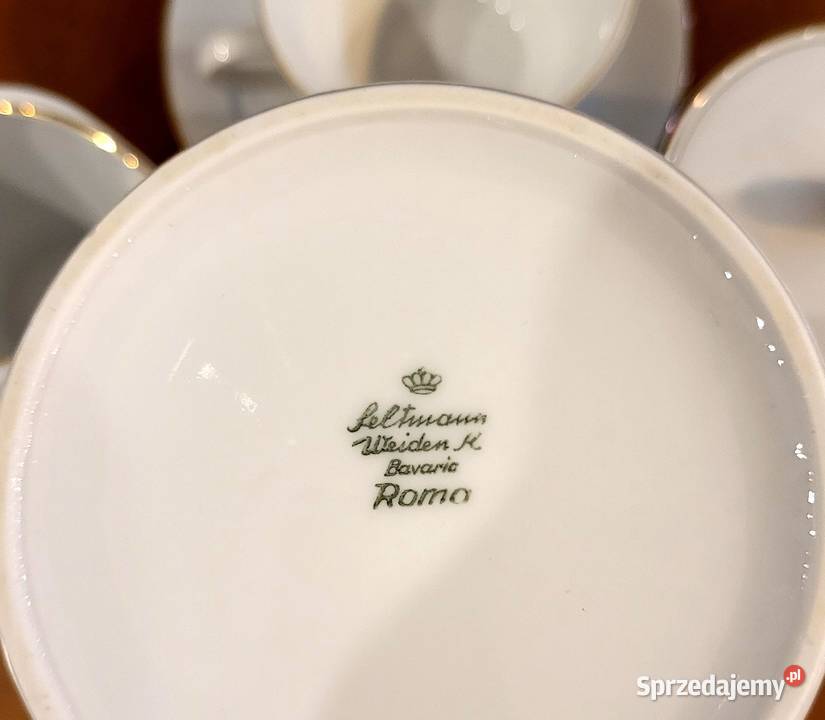 Seltmann Weiden bawarski serwis do kawy 6 osób Porcelana i szkło Szczecin