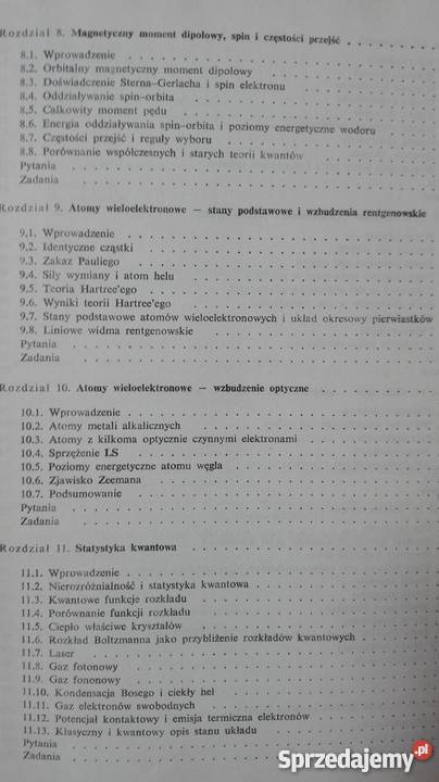 Fizyka Kwantowa atomów REisberg RResnick PWN fizyka, astronomia Olsztyn