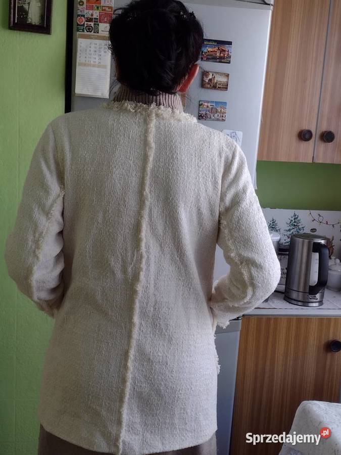 40L ZARAEkskluzywny biały płaszcz z Kraków