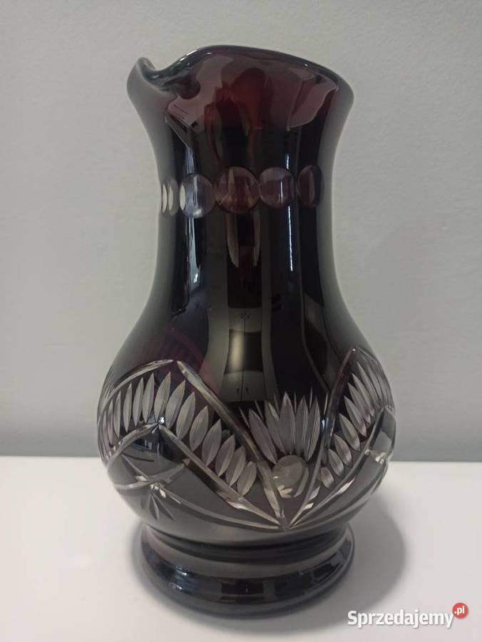 Dzbanek śliwkowy Huta Hortensja PRL Vintage Bielsko-Biała