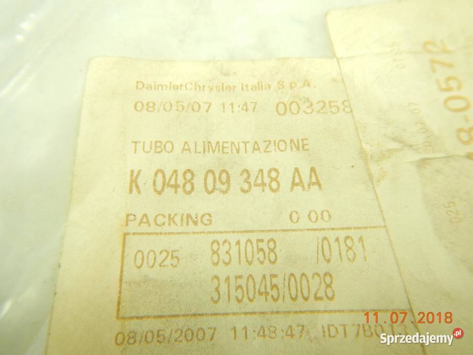 PRZEWÓD PALIWOWY CHRYSLER CARAVAN VOYAGER sprzedam