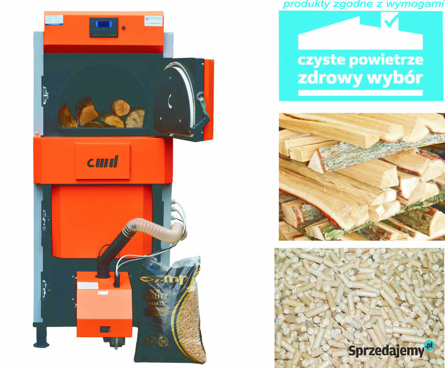 Piec kocioł co Sigma dual drewno i pellet 25 kW Oleśnica