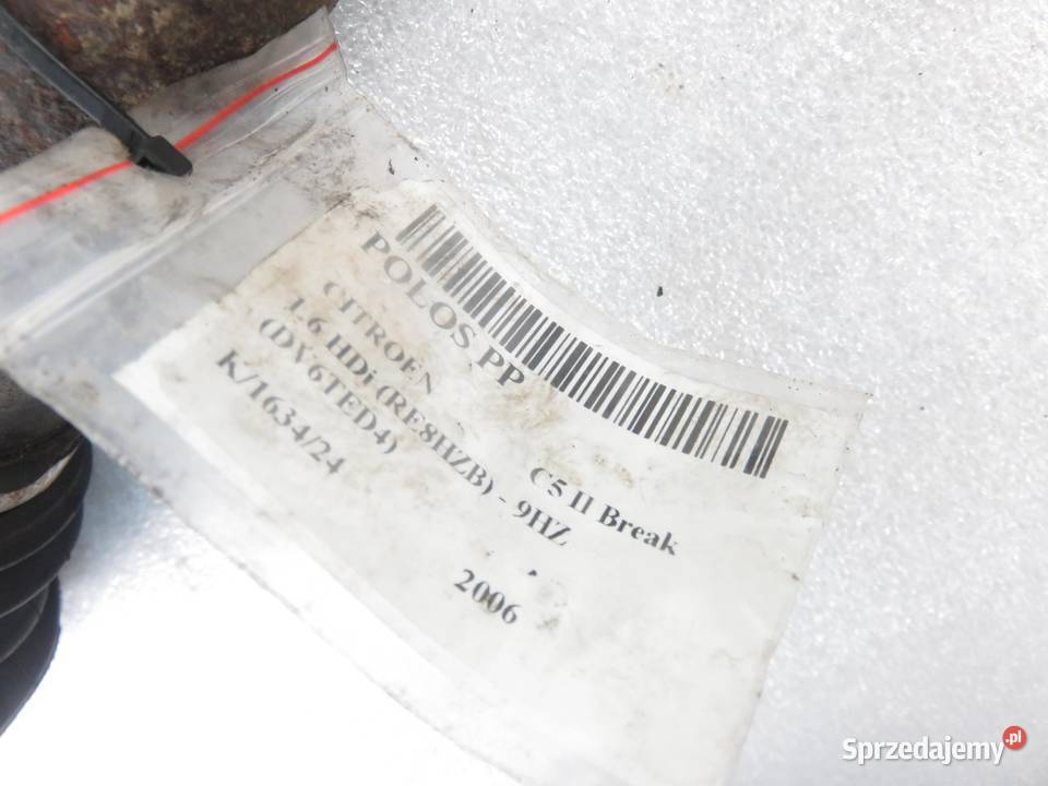 PÓŁOŚ PRAWA PRZEDNIA CITROEN C5 II 16 HDi małopolskie