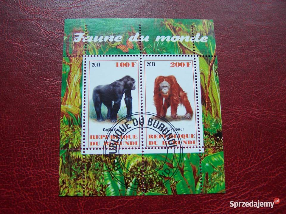 Burundii 2011 CTO Fauna Goryle Tychy