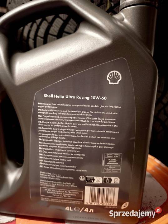 Olej Shell Helix Ultra Racing 10W60 4litry małopolskie Kraków