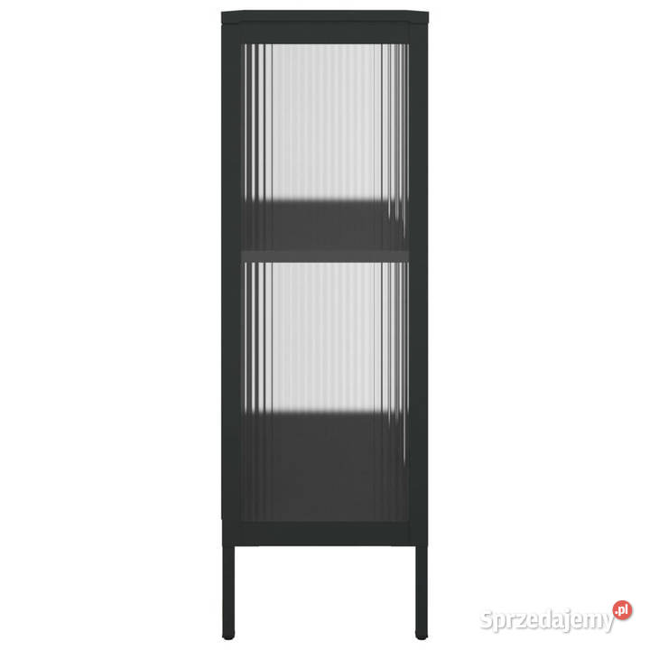 Szafka czarna 75x35x105 szkło i stal WM353003 Warszawa sprzedam