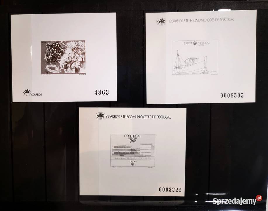 Portugalia Próby Znaczków Bloki Piekny Stan Gorzów Wielkopolski sprzedam