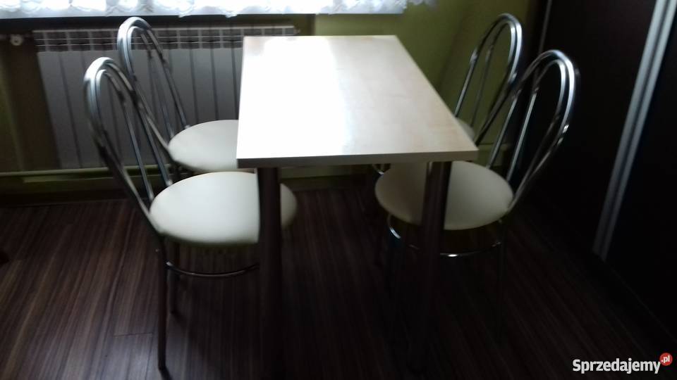 Zestaw stół Kant 100 X 55 plus 4 Krzesła TULIPAN Radomsko