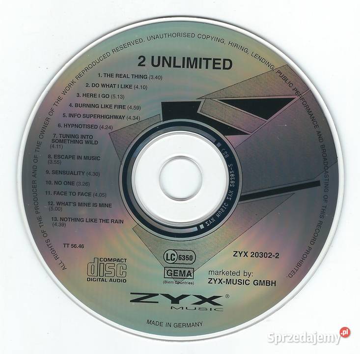CD 2 Unlimited Real Things 1994 ZYX Music sprzedam