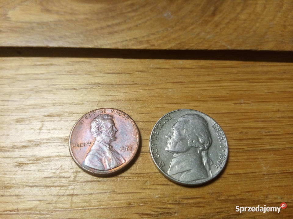 5 centów 1 Cent USA monety 1967 1987 Tarnowskie Góry