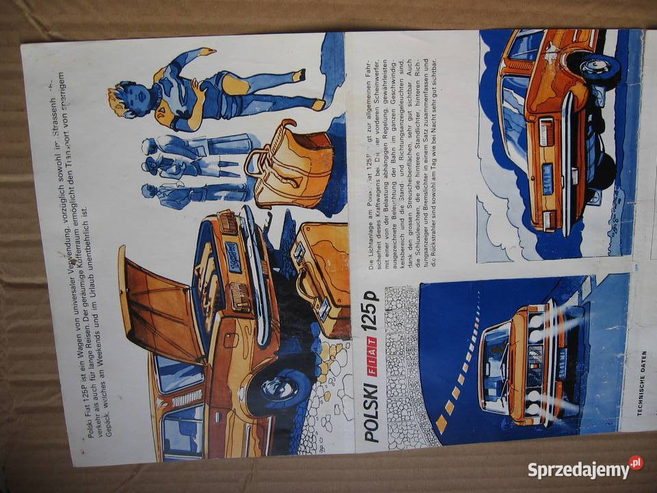Polski FIAT 125p folder prospekt FSO POLMO auto Przemyśl